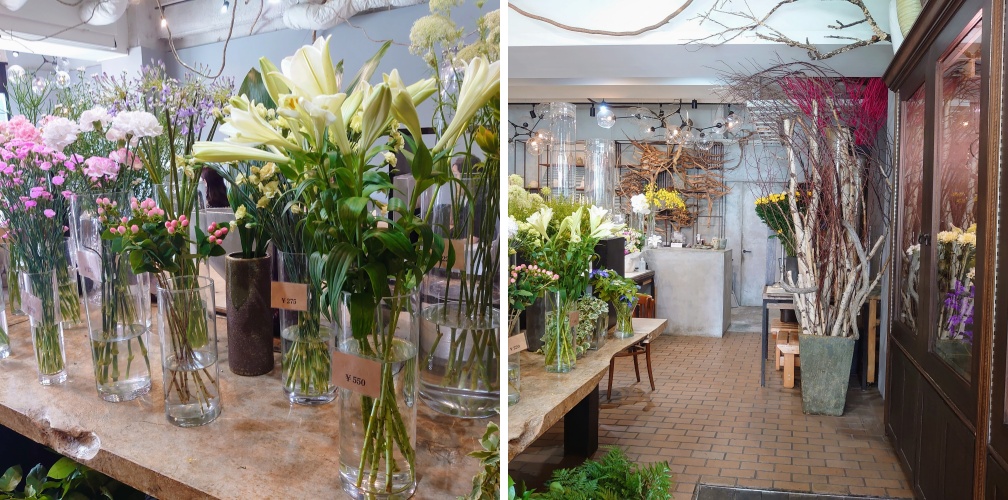 サッポロフラワー＆カフェ店内のお花